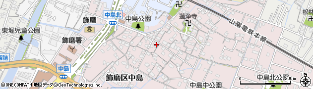 兵庫県姫路市飾磨区中島988周辺の地図