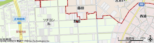 愛知県豊橋市大村町（野添）周辺の地図