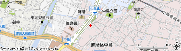 兵庫県姫路市飾磨区中島680周辺の地図
