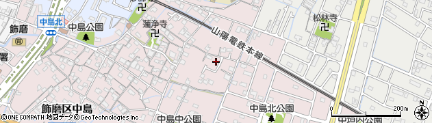 兵庫県姫路市飾磨区中島75周辺の地図