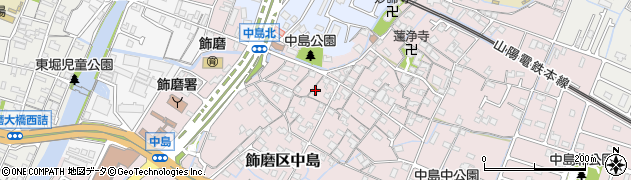 兵庫県姫路市飾磨区中島1069周辺の地図