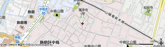 兵庫県姫路市飾磨区中島883周辺の地図
