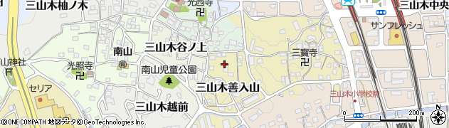 京都府京田辺市三山木善入山29周辺の地図