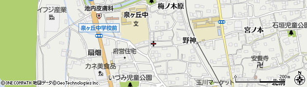 京都府綴喜郡井手町井手野神3周辺の地図