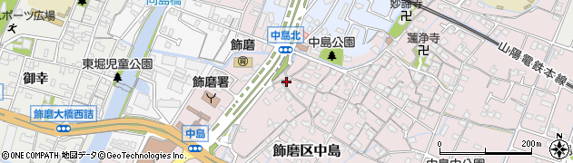 兵庫県姫路市飾磨区中島1047周辺の地図