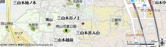 京都府京田辺市三山木善入山26-6周辺の地図