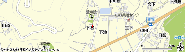 愛知県西尾市東幡豆町下谷15周辺の地図