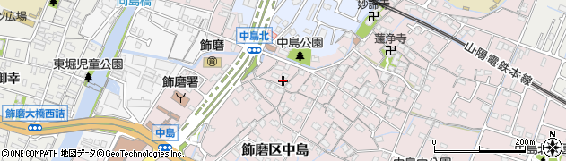 兵庫県姫路市飾磨区中島1057周辺の地図