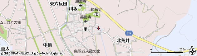 愛知県西尾市鳥羽町里46周辺の地図