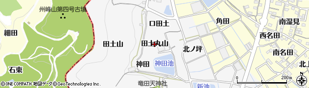愛知県蒲郡市西浦町（田土丸山）周辺の地図