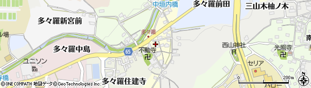 京都府京田辺市多々羅西平川原周辺の地図