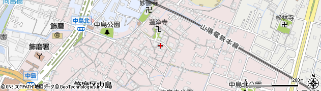 兵庫県姫路市飾磨区中島906周辺の地図