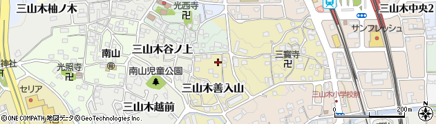 京都府京田辺市三山木善入山32周辺の地図