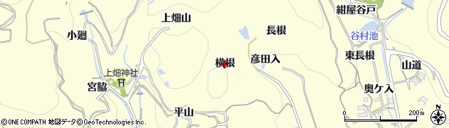 愛知県西尾市東幡豆町（横根）周辺の地図