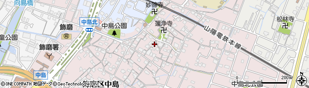 兵庫県姫路市飾磨区中島971周辺の地図