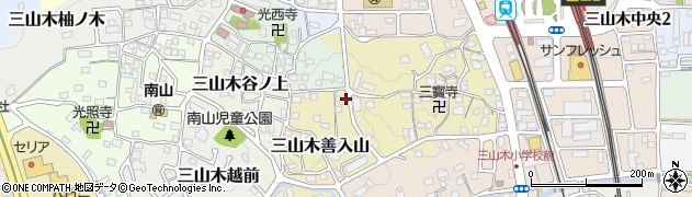 京都府京田辺市三山木善入山37周辺の地図