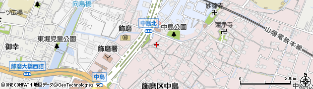 兵庫県姫路市飾磨区中島1054周辺の地図