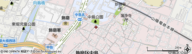 兵庫県姫路市飾磨区中島1066周辺の地図
