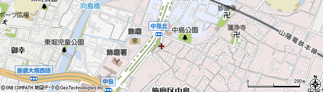 兵庫県姫路市飾磨区中島1052周辺の地図