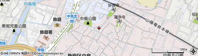 兵庫県姫路市飾磨区中島1077周辺の地図