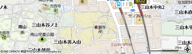 京都府京田辺市三山木山崎周辺の地図