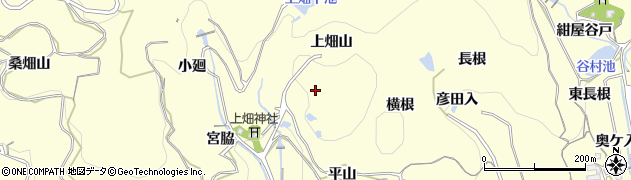 愛知県西尾市東幡豆町（上畑山）周辺の地図