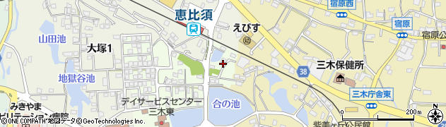 兵庫県三木市君が峰町5周辺の地図