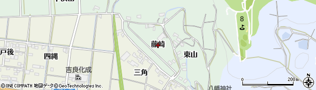 愛知県西尾市吉良町小山田（藤崎）周辺の地図