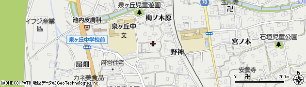 京都府綴喜郡井手町井手野神7周辺の地図