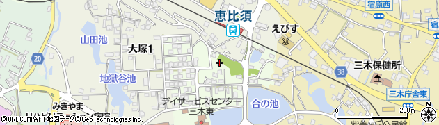 兵庫県三木市君が峰町4周辺の地図