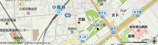 愛知県豊川市小坂井町宮脇22周辺の地図