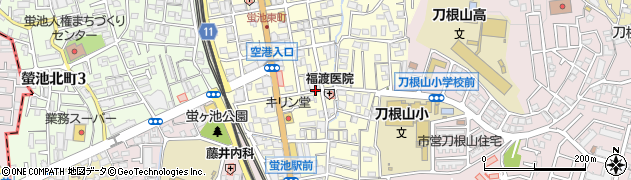 大阪府豊中市螢池東町周辺の地図