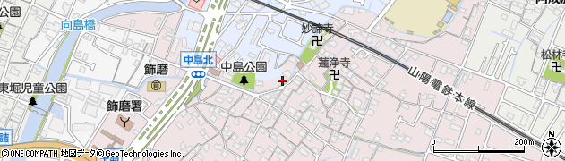 兵庫県姫路市飾磨区中島1078周辺の地図