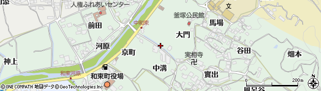 京都府和束町（相楽郡）釜塚周辺の地図