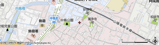 兵庫県姫路市飾磨区中島1079周辺の地図