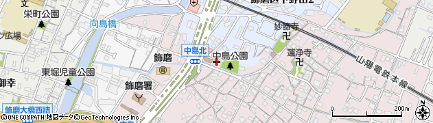 兵庫県姫路市飾磨区中島1084周辺の地図