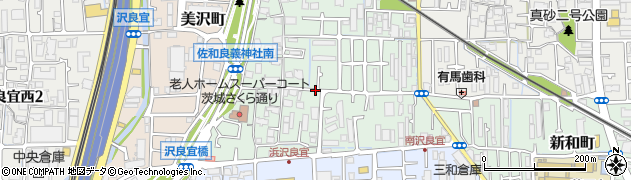 大阪府茨木市沢良宜東町周辺の地図