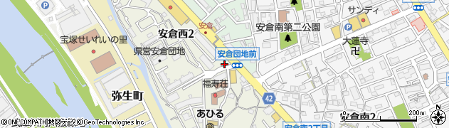 安倉西公園周辺の地図