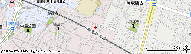 兵庫県姫路市飾磨区中島51周辺の地図