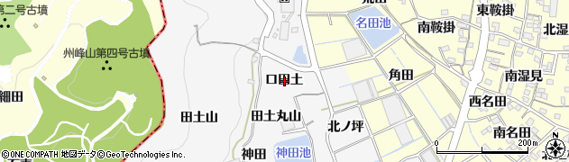 愛知県蒲郡市西浦町口田土周辺の地図
