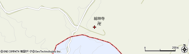 京都府南山城村（相楽郡）童仙房（車谷）周辺の地図