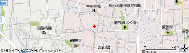 兵庫県姫路市網干区津市場375周辺の地図