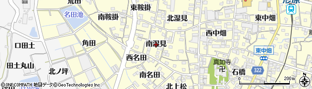 愛知県蒲郡市形原町（南湿見）周辺の地図