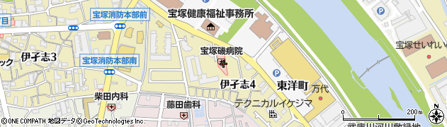 宝塚磯病院周辺の地図