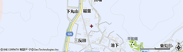 愛知県西尾市西幡豆町周辺の地図