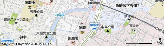 兵庫県姫路市飾磨区中島1113周辺の地図