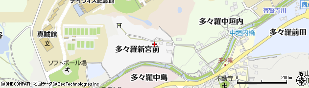 京都府京田辺市多々羅新宮前周辺の地図