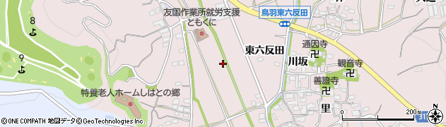 愛知県西尾市鳥羽町（西六反田）周辺の地図