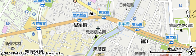 兵庫県姫路市飾磨区思案橋周辺の地図