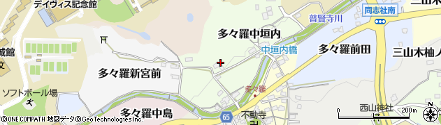 京都府京田辺市多々羅中垣内48周辺の地図